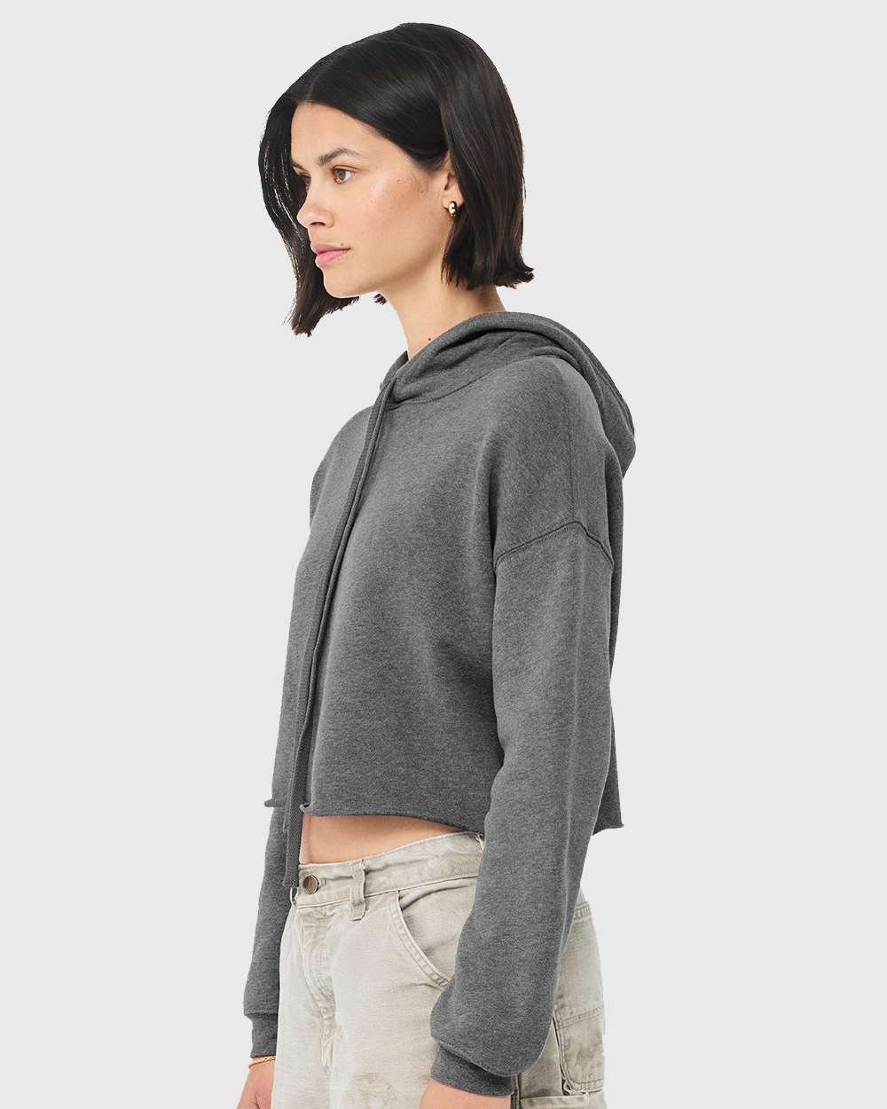 Big V Ladies Crop Fleece Hoodie