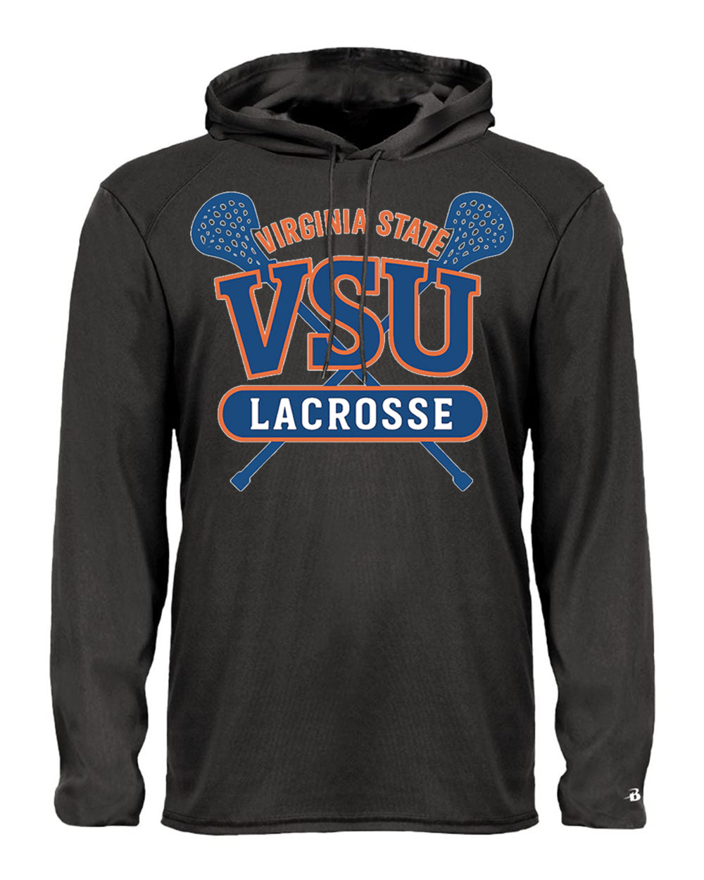 VSU Lacrosse Front Logo Polyester Hoodie