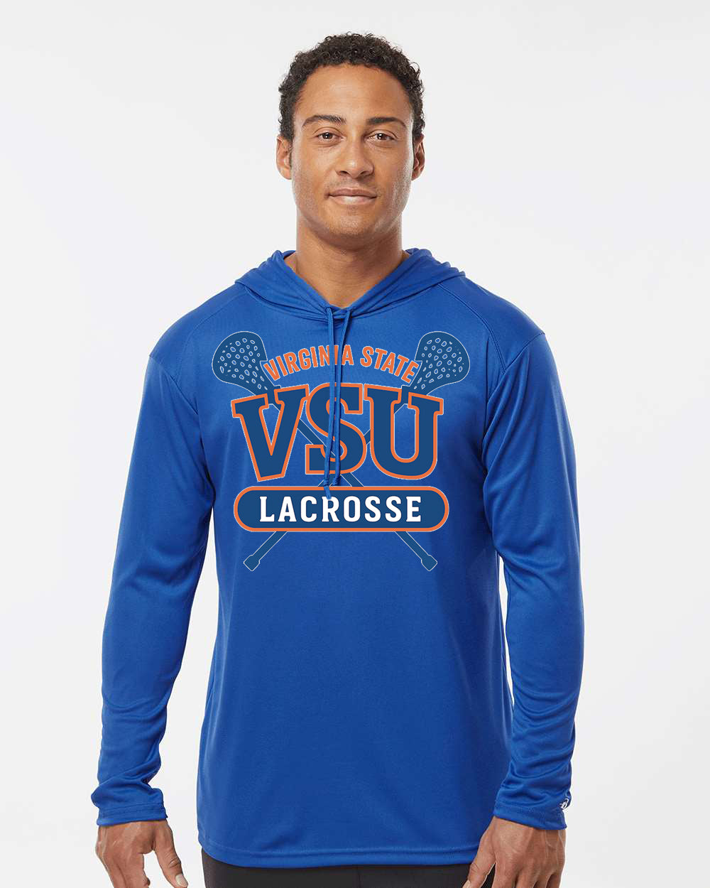 VSU Lacrosse Front Logo Polyester Hoodie