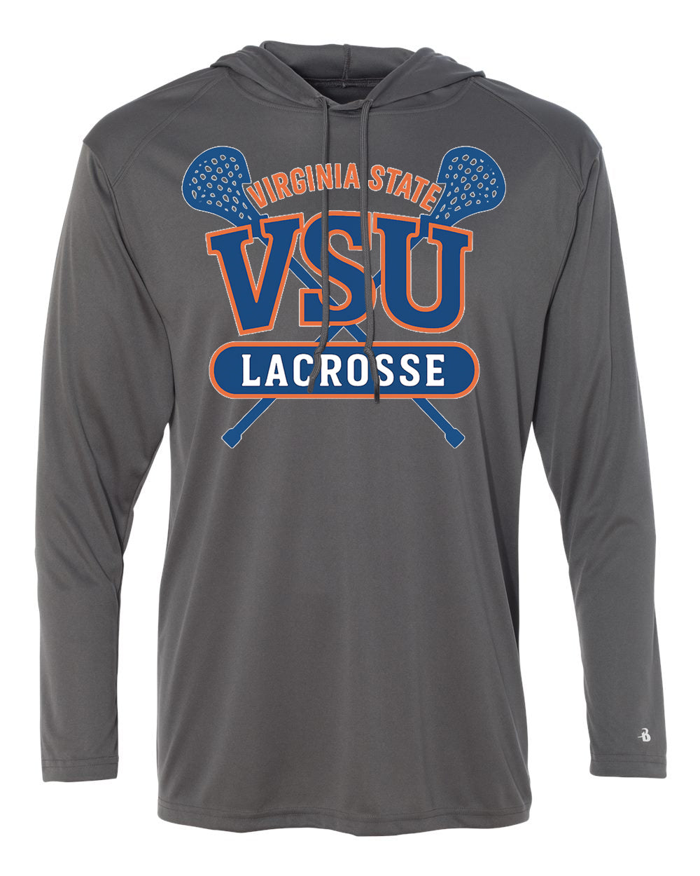 VSU Lacrosse Front Logo Polyester Hoodie