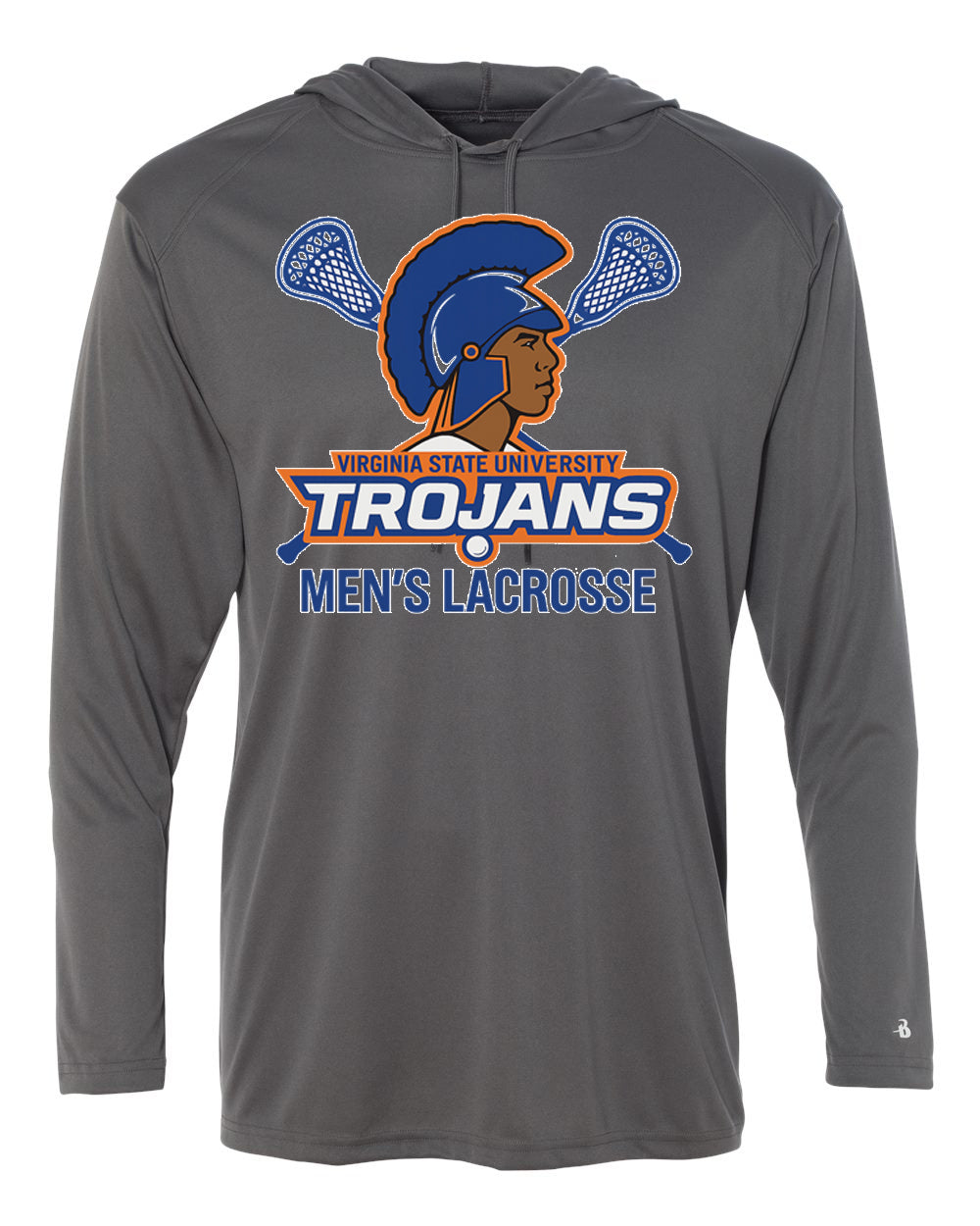 VSU Men's Lacrosse Front Logo Polyester Hoodie