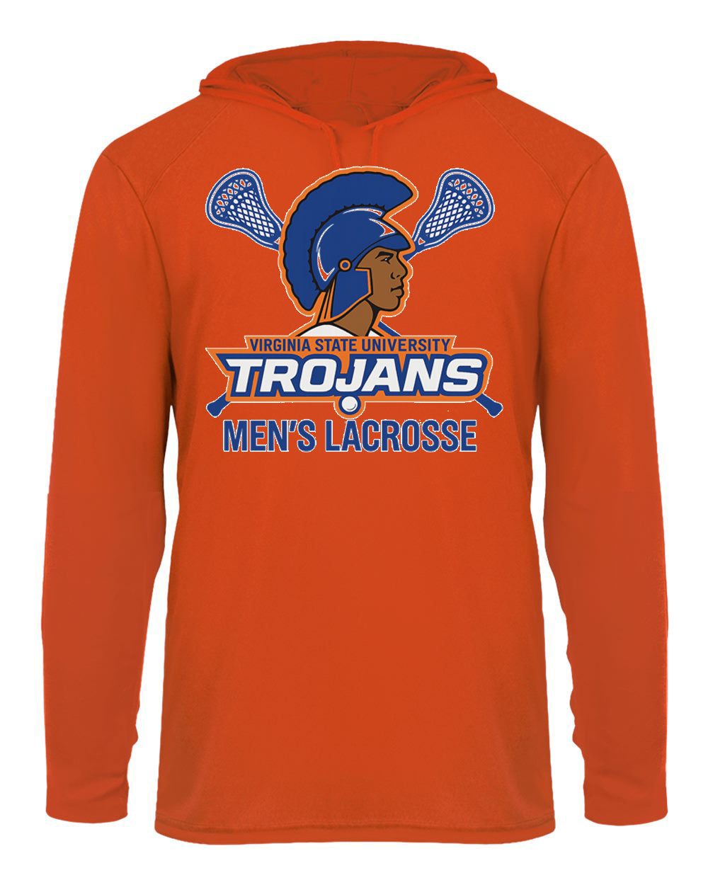 VSU Men's Lacrosse Front Logo Polyester Hoodie