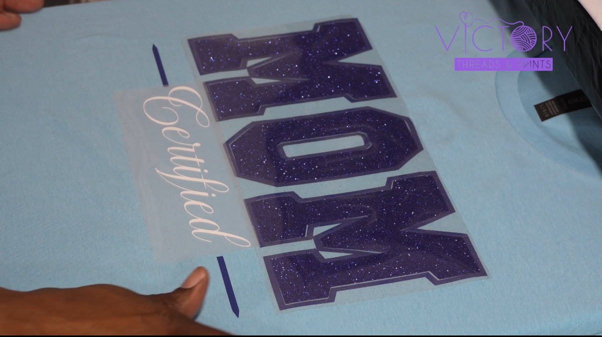 Certified Mom Glitter with Shadow Effect Custom Tee
