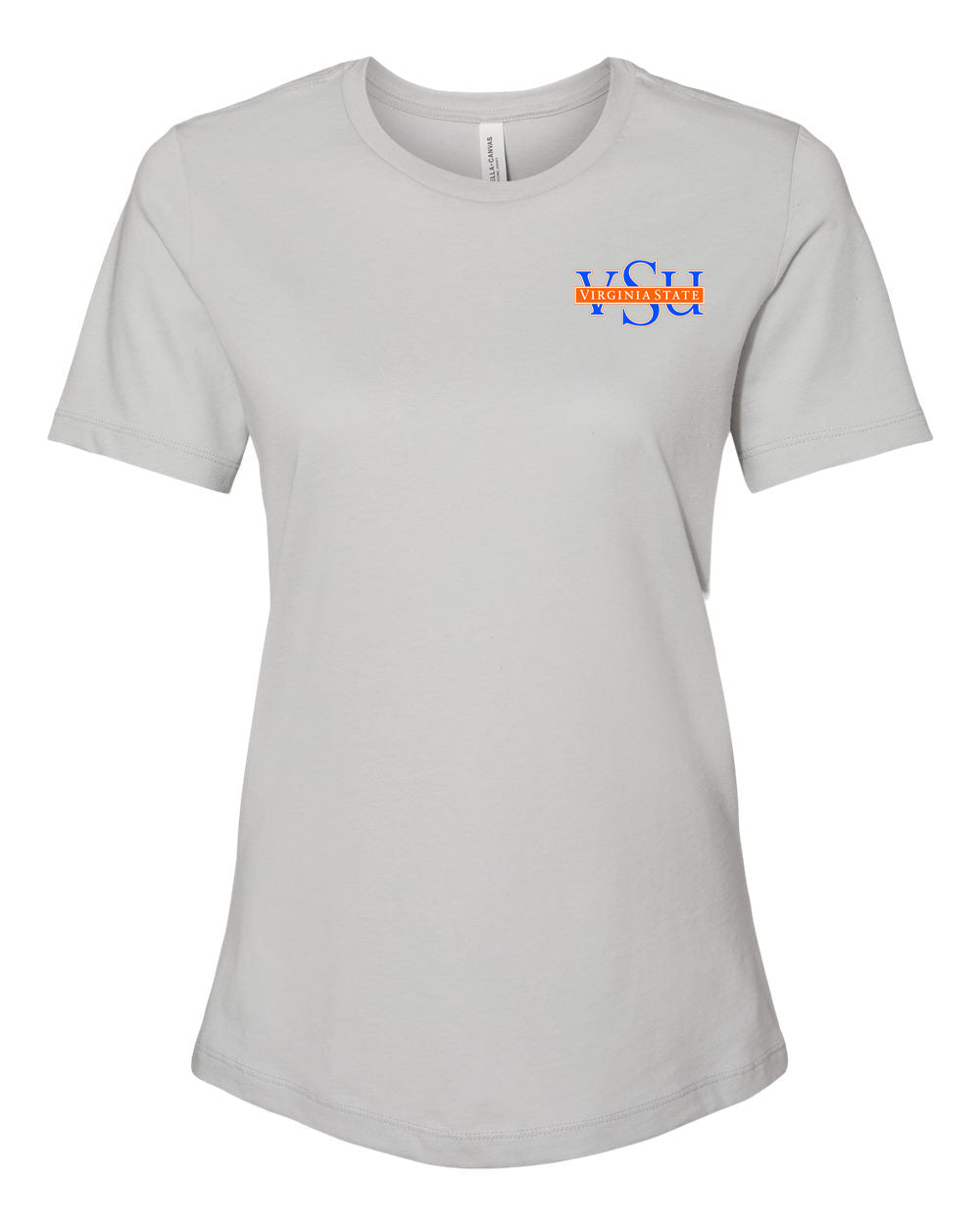 VSU Left Chest Logo - Ladies Tee Gray