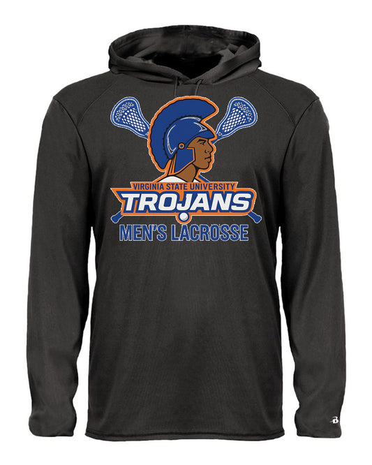 VSU Men's Lacrosse Front Logo Polyester Hoodie