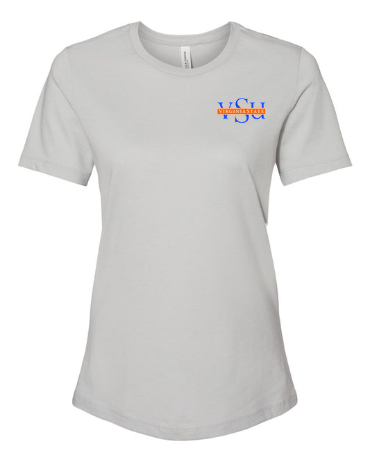 VSU Left Chest Logo - Ladies Tee Gray