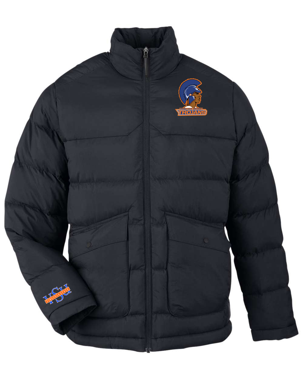 Trojan Logo Puffer Jacket - Men's
