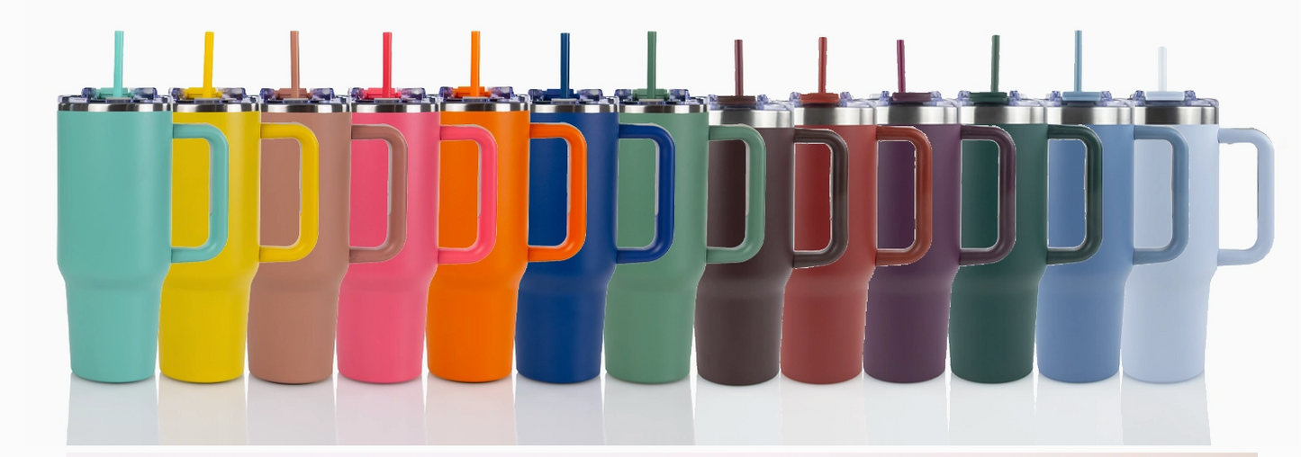 40oz Powder Coated Big Swig Custom Tumbler