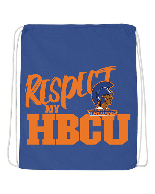 Respect My HBCU - Drawstring Backpack Blue